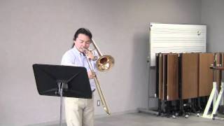 J Rochut  Melodious Etudes for Trombone  No1 [upl. by Htomit]