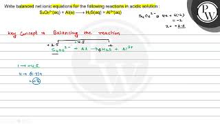 Write balanced net ionic equations for the following reactions in a [upl. by Ailasor]