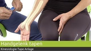 KinesiologieTape Anlage Handgelenk  PINOFIT [upl. by Kcirret]