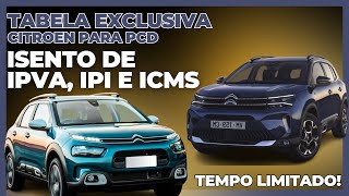 Mais Desconto Tabela Atualizada da Citroën para PCD Novos Modelos Descontos e Valores [upl. by Engle]