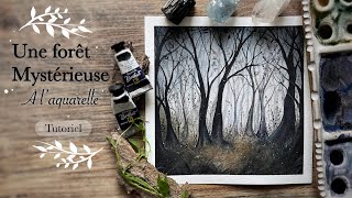 Forêt mystérieuse à l’aquarelle Speed painting [upl. by Asreht]