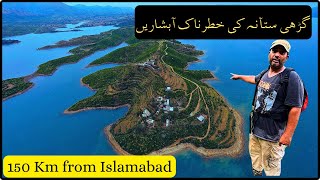 Tarbela lake Haripur Drone  Tarbela Dam  Garhi Satana Waterfalls  Waterfalls behind Tarbela [upl. by Autumn]