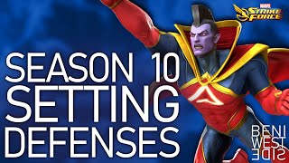 COSMIC CRUCIBLE SEASON 10  Setting Defenses  Marvel Strike Force [upl. by Rimahs]