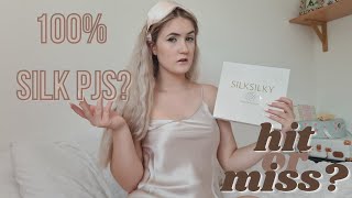 TRYING 100 MULBURRY SILK PJS  SilkSilky Review  Is it worth the hype amp price Hit or Miss [upl. by Ocire]