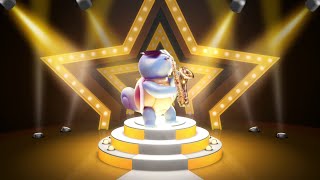 Squirtle tocando el saxofón y bailando en el escenario run away Santiapardo Iramrey 🎷😎🐢🐆🤴 [upl. by Oivlis]