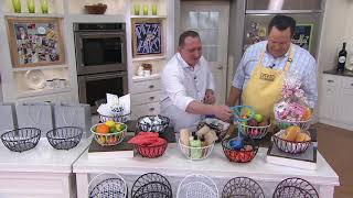 Gourmet Basics by Mikasa Set of 3 Centerpiece Baskets on QVC [upl. by Nikita633]