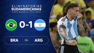 BRASIL vs ARGENTINA 01  RESUMEN  ELIMINATORIAS SUDAMERICANAS  FECHA 6 [upl. by Machute]