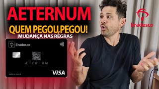 VISA AETERNUM BRADESCO MUDA REGRAS NOVAMENTE FICOU MAIS DIFÍCIL  LIMITE E RENDA MÍNIMA [upl. by Ellesij]