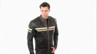 BXU165250 Xelement Mens Brown Leather Cruiser Jacket at LeatherUpcom [upl. by Aillemac]