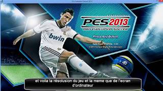 PES 2013 FULL SCREEN PES 2013 اعدادات الشاشة [upl. by Lartnom]