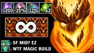 INSANE Magic Build Octarine  Spell Prism Pro SF Mid 2x Requiem Refresh Crazy Combo Gameplay Dota 2 [upl. by Nyrac]