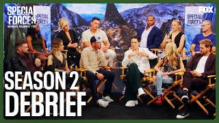 Cast of Season 2 Debrief Feat Jojo Siwa Tom Sandoval and More  Special Forces [upl. by Suirtemed]