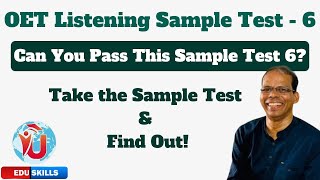 Edu Skills OET Listening Sample Test 6 42 Questions  Boost Your Score  OET Listening Made Easy [upl. by Roxanna]