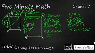 7th Grade Math Solving Scale Drawings [upl. by Ennadroj]