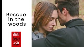 Siyaz Beyaz Ask ❖ Ep 12 ❖ Ferhat rescues Asli in the woods ❖ English [upl. by Meir]