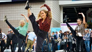 HUGE Flash Mob Shocks Tradeshow Visitors [upl. by Onitrof]