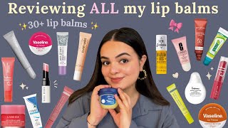 Reviewing ALL my lip balms 💛🎀 Starting from Rs75 only 💸 popular lip balms affordable amp expensive 👄 [upl. by Daveta628]