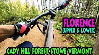 FLORENCE Upper amp Lower Super Fast DH Flow Trail  Cady Hill Stowe VT mtb subscribe insta360 [upl. by Sirtemed529]