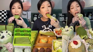 20 Minutes Asmr Dessert Mukbang Eating Matcha Cake  Mukbang Eating Show💗🍰🧁 [upl. by Summons858]