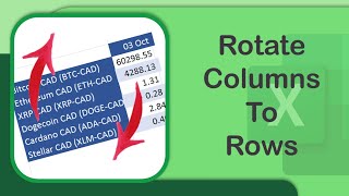 How do I rotate columns to rows in Excel  Excel Tips and Tricks [upl. by Nirel]