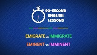 English On The Go Ep 8 Emigrate vs immigrate eminent vs imminent [upl. by Iman]