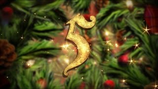 Countdown to Christmas  v 490  5 sec timer with sound effects HD 4k [upl. by Yecal507]