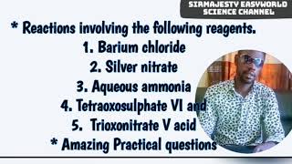 Reactions involving silver nitrate Aqueous ammonia Barium chlorideExam prep for WAEC students [upl. by Powel475]