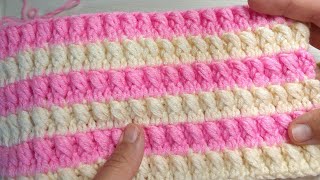 SUPER EASY amp FAST Crochet Pattern for Beginners AMAZING Crochet Stitch for Baby Blanket amp Bag [upl. by Miriam168]