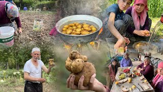 Patates 🥔 hasadı öğlen yemeği karalı tencerede patates haşlama [upl. by Calbert]