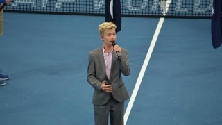 Australian Open Tennis National Anthem by 14 yr old Straalen [upl. by Dihahs241]