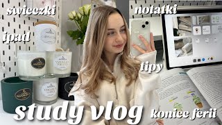 STUDY VLOG moje tipy na naukę notatki z czego korzystam liceum koniec ferii [upl. by Norha]