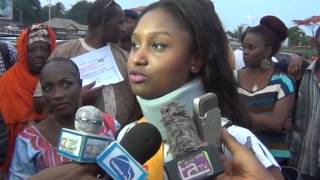 A la Télé larrivée de Miss Ousmane Barry à Conakry pour son projet humanitaire [upl. by Hynda]