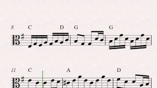 The Sailors Hornpipe  Free easy viola sheet music [upl. by Noe613]