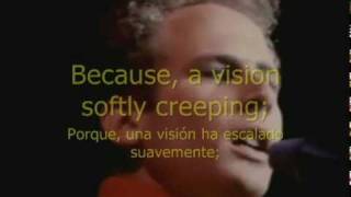 EL SONIDO DEL SILENCIO Subtitulada en InglesEspañolPAUL SIMON amp ART GARFUNKEL [upl. by Airamahs]