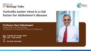 A Talk on  Varicella zoster virus is a risk factor for Alzheimer’s disease by Prof Ravi Mahalingam [upl. by Zysk212]