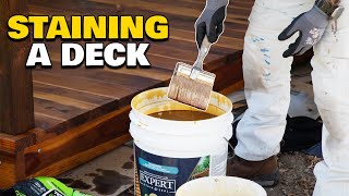 Staining a Deck  What You Need To Know [upl. by Tremain]