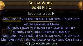 POE 324 Necropolis crafting pays HUGE  Minion ring craft 10 DIVINES [upl. by Kenlay]