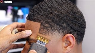 BARBER TUTORIAL 360 WAVE  MID TAPER  EASY TO FOLLOW STEPS [upl. by Asa]