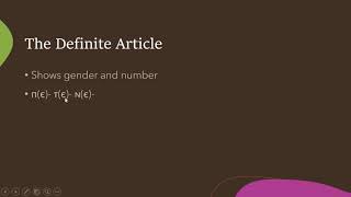 Topics  Sahidic Coptic Basic Grammar Gender Number and The Definite Article [upl. by Auburn]