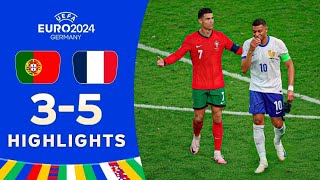 Portugal vs France 35 HIGHLIGHTS  EURO 2024 [upl. by Ysle]