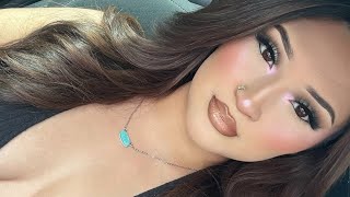 Get ready with me  Full Glam Makeup 💟🫧 [upl. by Ydnir944]