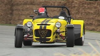 LOUD Caterham Seven 620R Driven Fast at Goodwood FOS 2017 [upl. by Edivad]