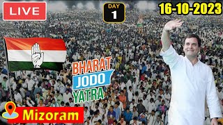 Rahul Gandhi LIVE  Mizoram Bharat Jodo Yatra Live  INC LIVE  Congress Padayatra  16102023 [upl. by Otxilac]