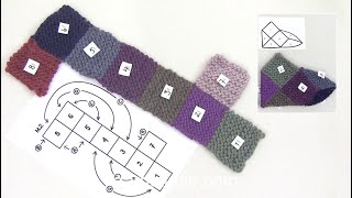 How to assembly slippers with squares following a chart [upl. by Quigley42]