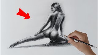 How To Draw a Female Body AMAZING POSE [upl. by Egin]