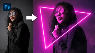 Neon Light Effect Photoshop Tutorial [upl. by Paugh]