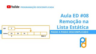 Estrutura de Dados em C  Aula 08  Remoção na Lista Estática [upl. by Lehctim]