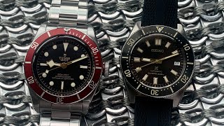 Tudor Black Bay 79230 vs Seiko SPB147 A Comparison Video [upl. by Oicapot302]