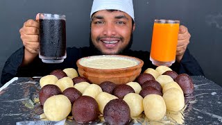 Asmr Eating Rasgulla and Kala Jamun With Curd [upl. by Anoyi777]