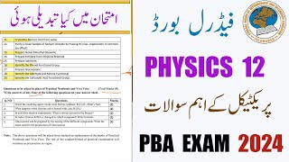 Physics 12 Important Practicals PBA 2024  Federal Board [upl. by Rahm]